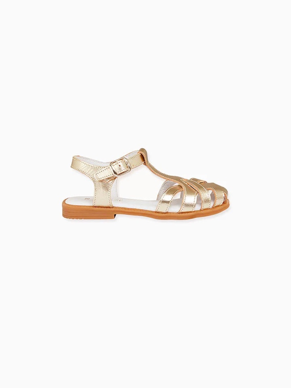 La Coqueta Sophia Sandal Metallic Gold Leather Girls Sandals | EU 25 - Picture 5 of 14